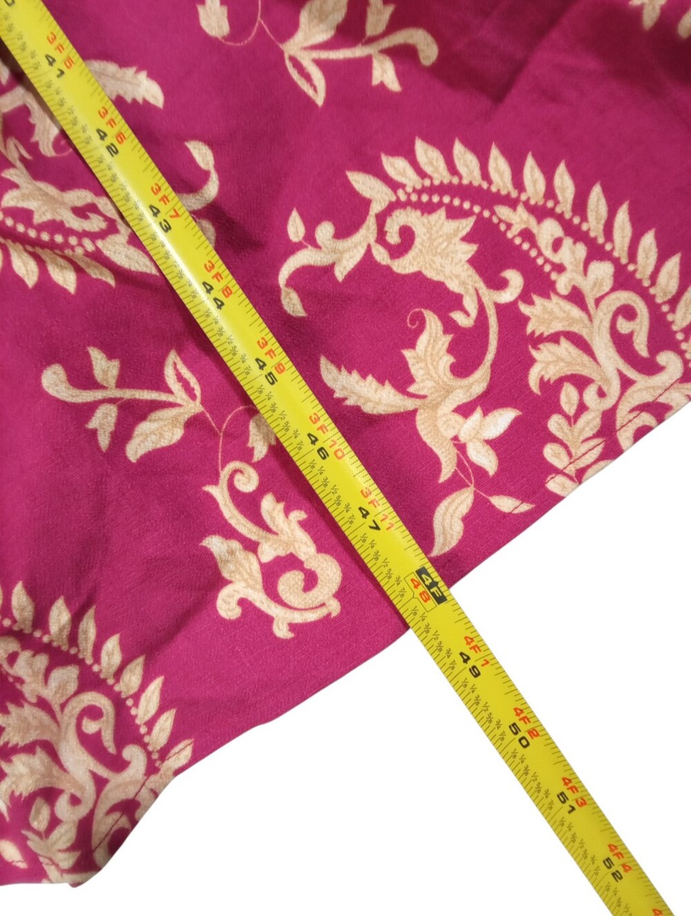 Umgee Pink Floral Midi Dress Sz L Smocked Waist Tie Neck Boho Cottagecore Tiered - Picture 6 of 9